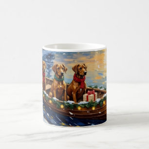 Rhodesian Ridgeback Weihnachtsboot Urlaub Kaffeetasse
