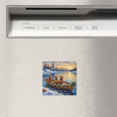 Rhodesian Ridgeback Weihnachtsboot Urlaub Magnet (In Situ (Geschirrspüler))