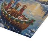 Rhodesian Ridgeback Weihnachtsboot Urlaub Schneidebrett (Ecke)