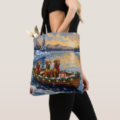 Rhodesian Ridgeback Weihnachtsboot Urlaub Tasche (Von Nahem)