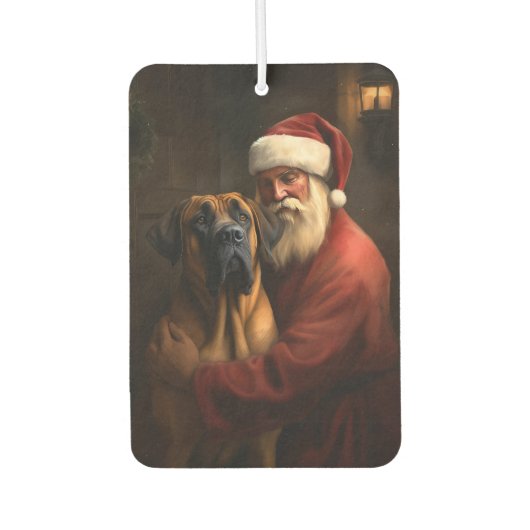 Rhodesian Ridgeback Weihnachtsfeiertag Autolufterfrischer (Vorderseite)