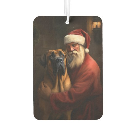 Rhodesian Ridgeback Weihnachtsfeiertag Autolufterfrischer (Rückseite)