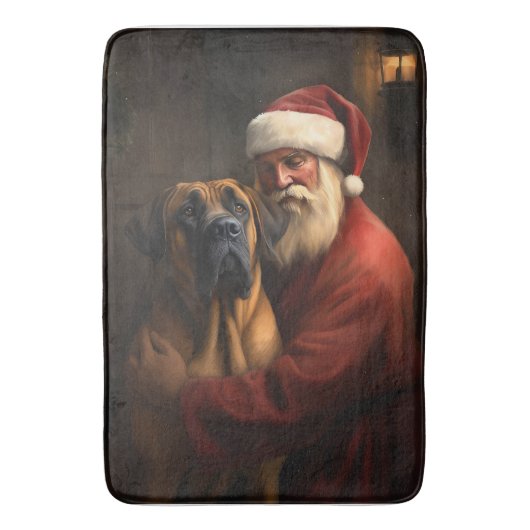 Rhodesian Ridgeback Weihnachtsfeiertag Badematte (Vorderseite Vertikal)