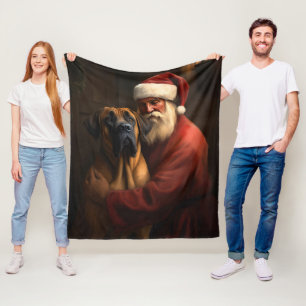 Rhodesian Ridgeback Weihnachtsfeiertag Fleecedecke