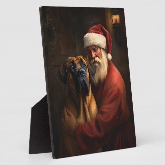 Rhodesian Ridgeback Weihnachtsfeiertag Fotoplatte (Seite)