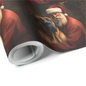 Rhodesian Ridgeback Weihnachtsfeiertag Geschenkpapier (Rolleneckpunkt)