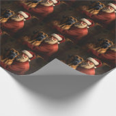 Rhodesian Ridgeback Weihnachtsfeiertag Geschenkpapier (Ecke)