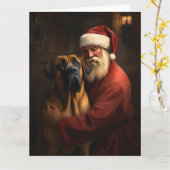 Rhodesian Ridgeback Weihnachtsfeiertag Karte (Gelbe Blume)