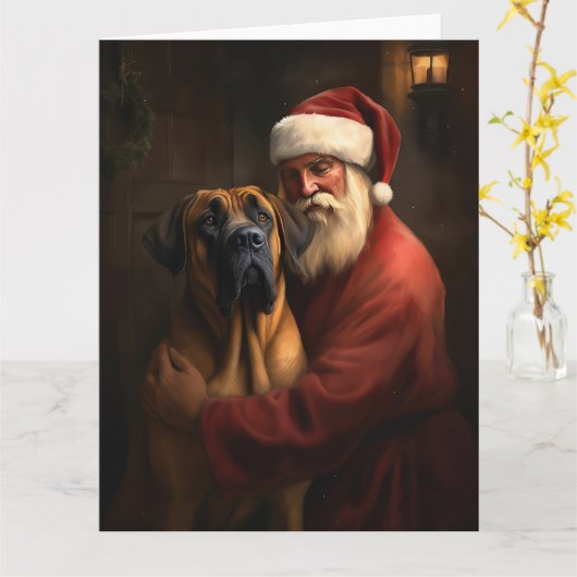 Rhodesian Ridgeback Weihnachtsfeiertag Karte (Gelbe Blume)