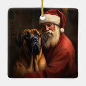 Rhodesian Ridgeback Weihnachtsfeiertag Keramikornament (Rückseite)