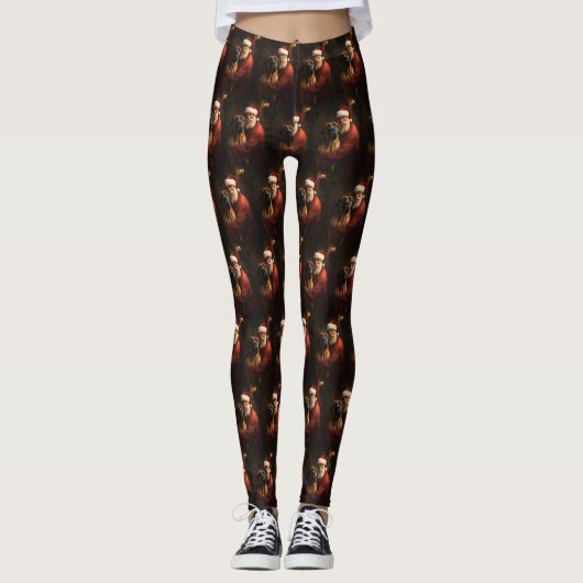 Rhodesian Ridgeback Weihnachtsfeiertag Leggings (Vorderseite)