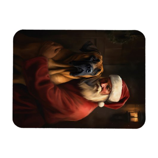 Rhodesian Ridgeback Weihnachtsfeiertag Magnet (Horizontal)