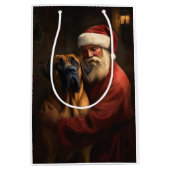 Rhodesian Ridgeback Weihnachtsfeiertag Mittlere Geschenktüte (Vorderseite)