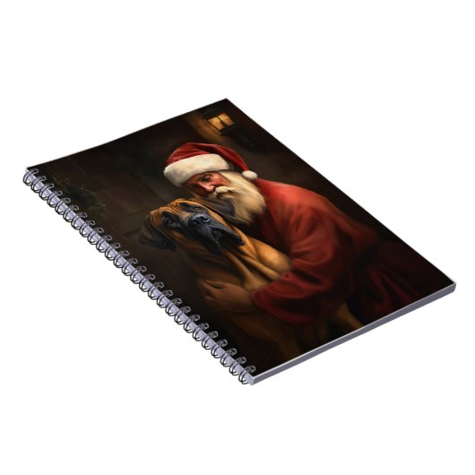 Rhodesian Ridgeback Weihnachtsfeiertag Notizblock (Rechte Seite)