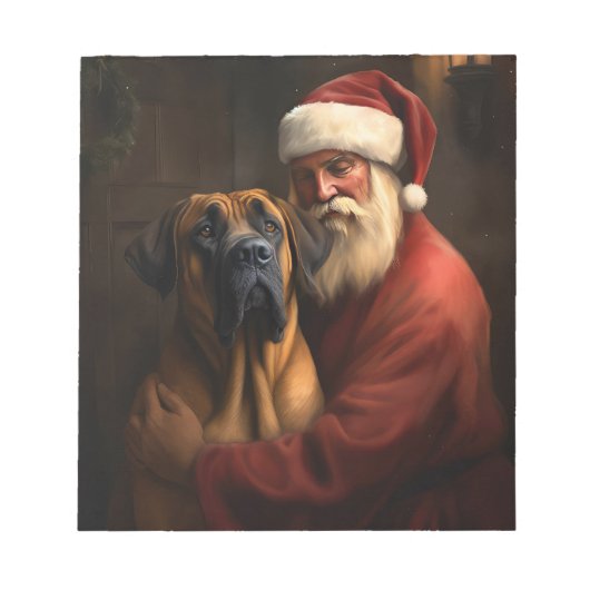 Rhodesian Ridgeback Weihnachtsfeiertag Notizblock (Vorderseite)