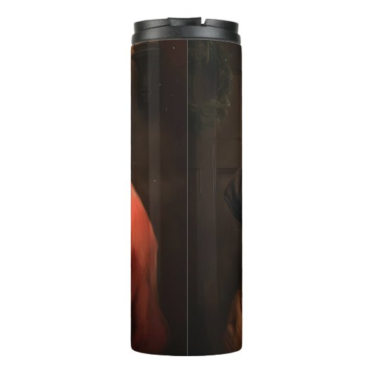 Rhodesian Ridgeback Weihnachtsfeiertag Thermosbecher (Rückseite)