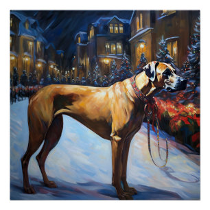 Rhodesian Ridgeback Weihnachtsfestzeit Poster