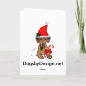 Rhodesian Ridgeback Weihnachtsgeschenke Feiertagskarte (Rückseite)