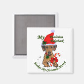 Rhodesian Ridgeback Weihnachtsgeschenke Magnet (Vorderseite/Rückseite)