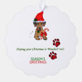Rhodesian Ridgeback Weihnachtsgeschenke Ornament Karte (Rückseite)