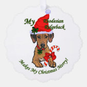 Rhodesian Ridgeback Weihnachtsgeschenke Ornament Karte (Vorderseite)