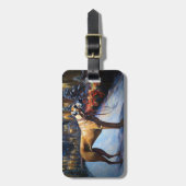 Rhodesian Ridgeback Weihnachtssaison Gepäckanhänger (Vorderseite vertikal)