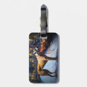 Rhodesian Ridgeback Weihnachtssaison Gepäckanhänger (Rückseite vertikal)