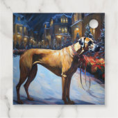 Rhodesian Ridgeback Weihnachtssaison Geschenkanhänger (Rückseite)