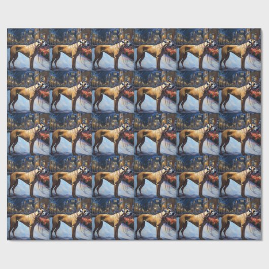 Rhodesian Ridgeback Weihnachtssaison Geschenkpapier (Flach)