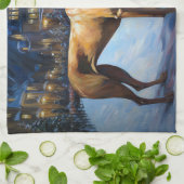 Rhodesian Ridgeback Weihnachtssaison Geschirrtuch (Gefaltet)