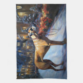 Rhodesian Ridgeback Weihnachtssaison Geschirrtuch (Vertikal)