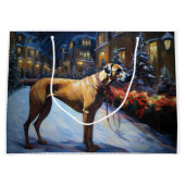 Rhodesian Ridgeback Weihnachtssaison Große Geschenktüte (Vorderseite)