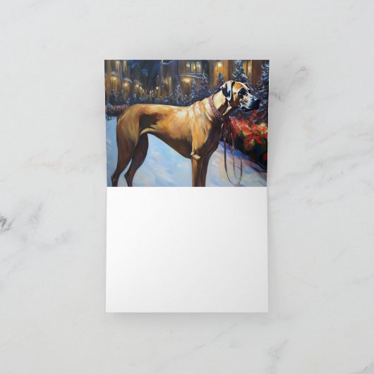 Rhodesian Ridgeback Weihnachtssaison Karte (Innenseite)