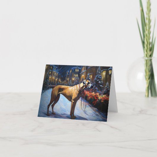 Rhodesian Ridgeback Weihnachtssaison Karte (Vorderseite)
