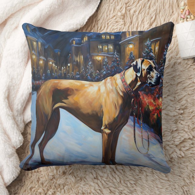 Rhodesian Ridgeback Weihnachtssaison Kissen (Decke)