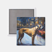Rhodesian Ridgeback Weihnachtssaison Magnet (Vorderseite/Rückseite)