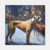 Rhodesian Ridgeback Weihnachtssaison Magnet (Vorne)