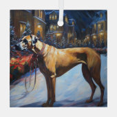 Rhodesian Ridgeback Weihnachtssaison Ornament Aus Glas (Rückseite)