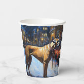 Rhodesian Ridgeback Weihnachtssaison Pappbecher (Rückseite)