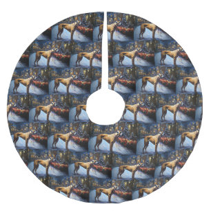 Rhodesian Ridgeback Weihnachtssaison Polyester Weihnachtsbaumdecke