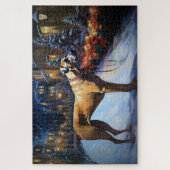 Rhodesian Ridgeback Weihnachtssaison Puzzle (Vertikal)