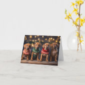 Rhodesian Ridgeback Welpen Weihnachtskarte Karte (Gelbe Blume)