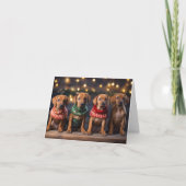 Rhodesian Ridgeback Welpen Weihnachtskarte Karte (Vorderseite)