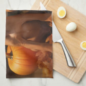 Rhodesian Ridgeback Welppy Autumn Delight Pumpkin Geschirrtuch (Viertel Falte)