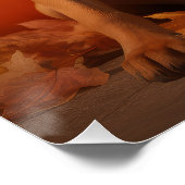 Rhodesian Ridgeback Welppy Autumn Delight Pumpkin Poster (Ecke)