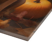 Rhodesian Ridgeback Welppy Autumn Delight Pumpkin Schneidebrett (Ecke)