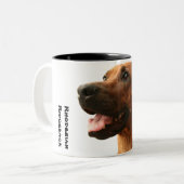 Rhodesian Ridgeback Zweifarbige Tasse (Vorderseite Links)