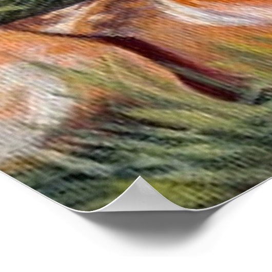 Rhodesian Ridgebacks Dog Portrait Poster (Ecke)