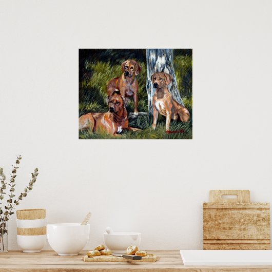 Rhodesian Ridgebacks Dog Portrait Poster (Küche)