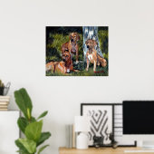 Rhodesian Ridgebacks Dog Portrait Poster (Heimbüro)